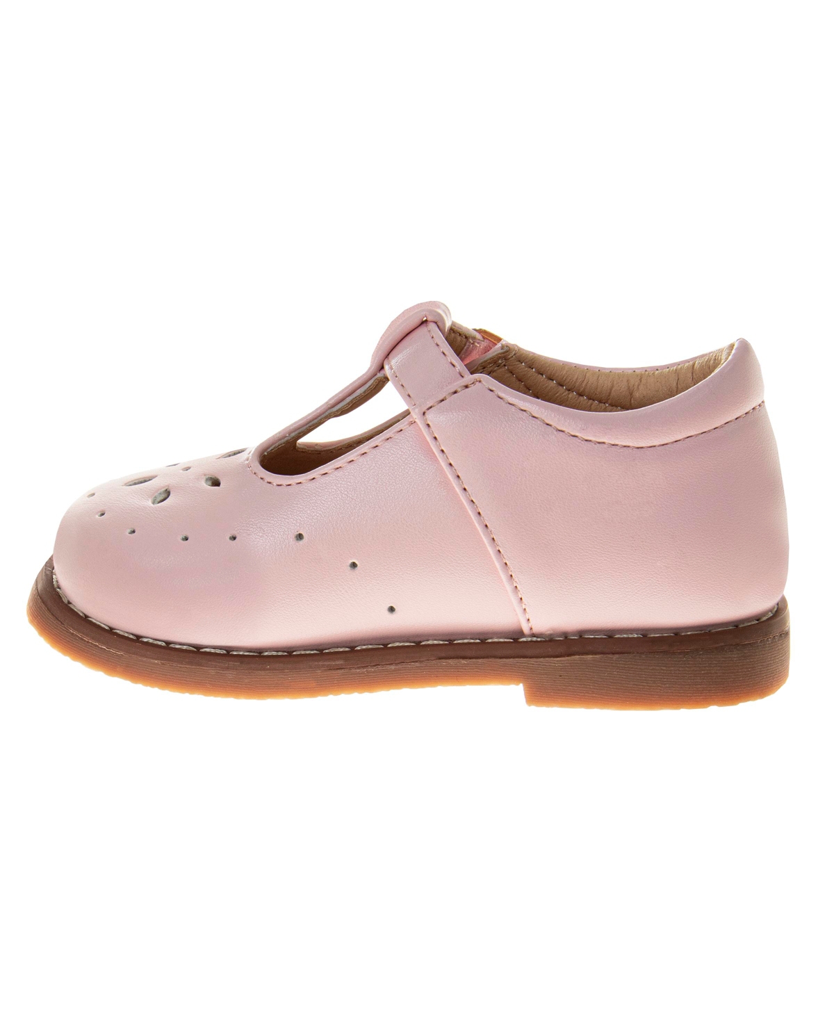 Shop Josmo Infant Slip-resistant Flat T-strap Shoes In Pink