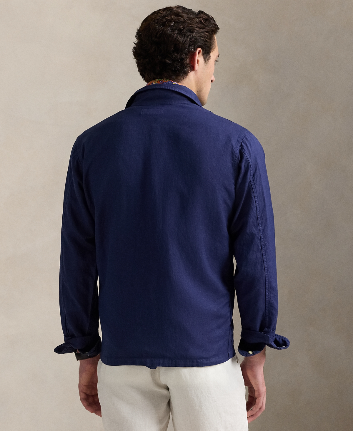 POLO RALPH LAUREN MEN'S LINEN-COTTON OVERSHIRT 