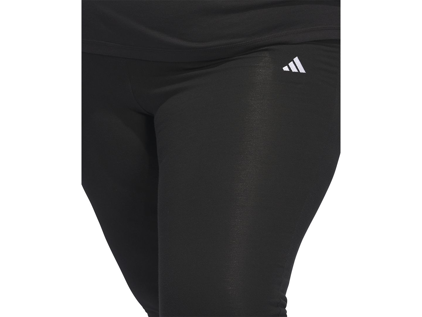 Женские брюки adidas Plus Size Small Logo Flare, цвет: Чёрный — фото 4