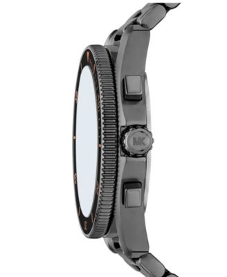 Men's Maritime Chronograph Gunmetal Stainless Steel Watch, 45mm