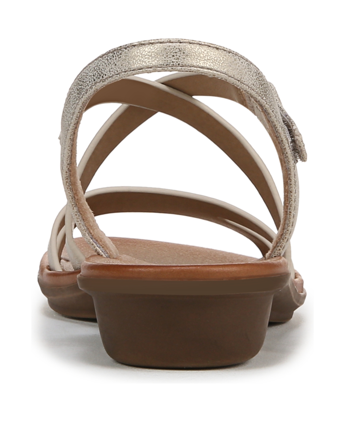 Shop Soul Naturalizer Women's Shenna Strappy Flat Sandals In Gold Faux Leather