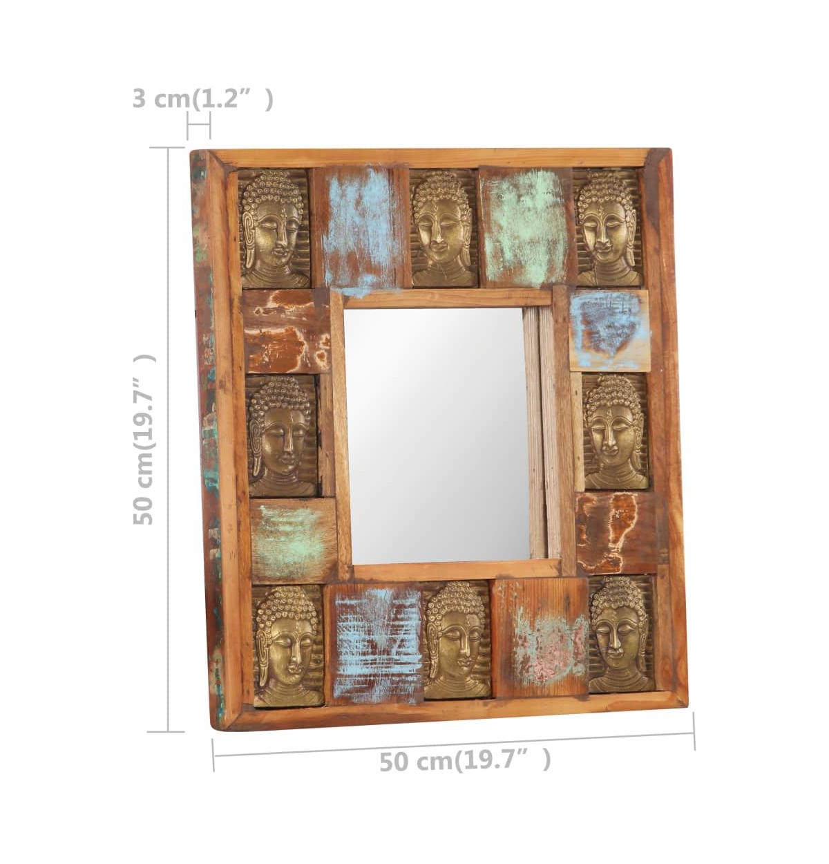 vidaXL Mirror with Buddha Cladding 19.7