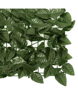 Balcony Screen with Dark Green Leaves 157.5"x39.4"