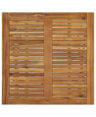 Folding Patio Table 35.4"x35.4"x29.5" Solid Acacia Wood