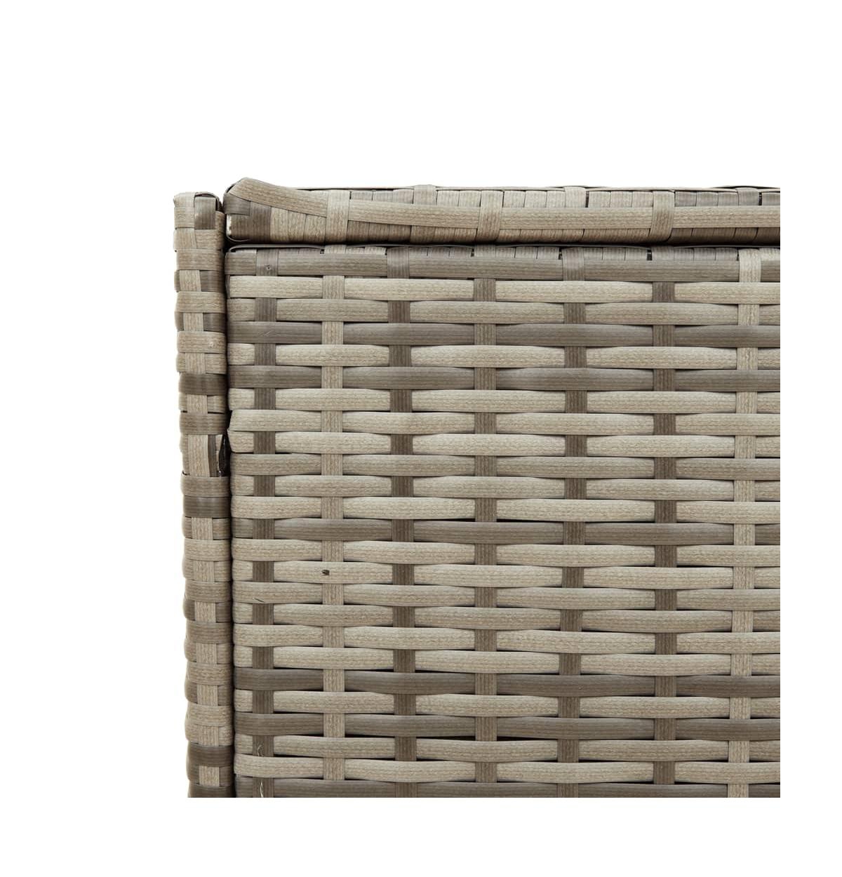 vidaXL Garden Storage Box74.8 Gal Poly Rattan - Gray