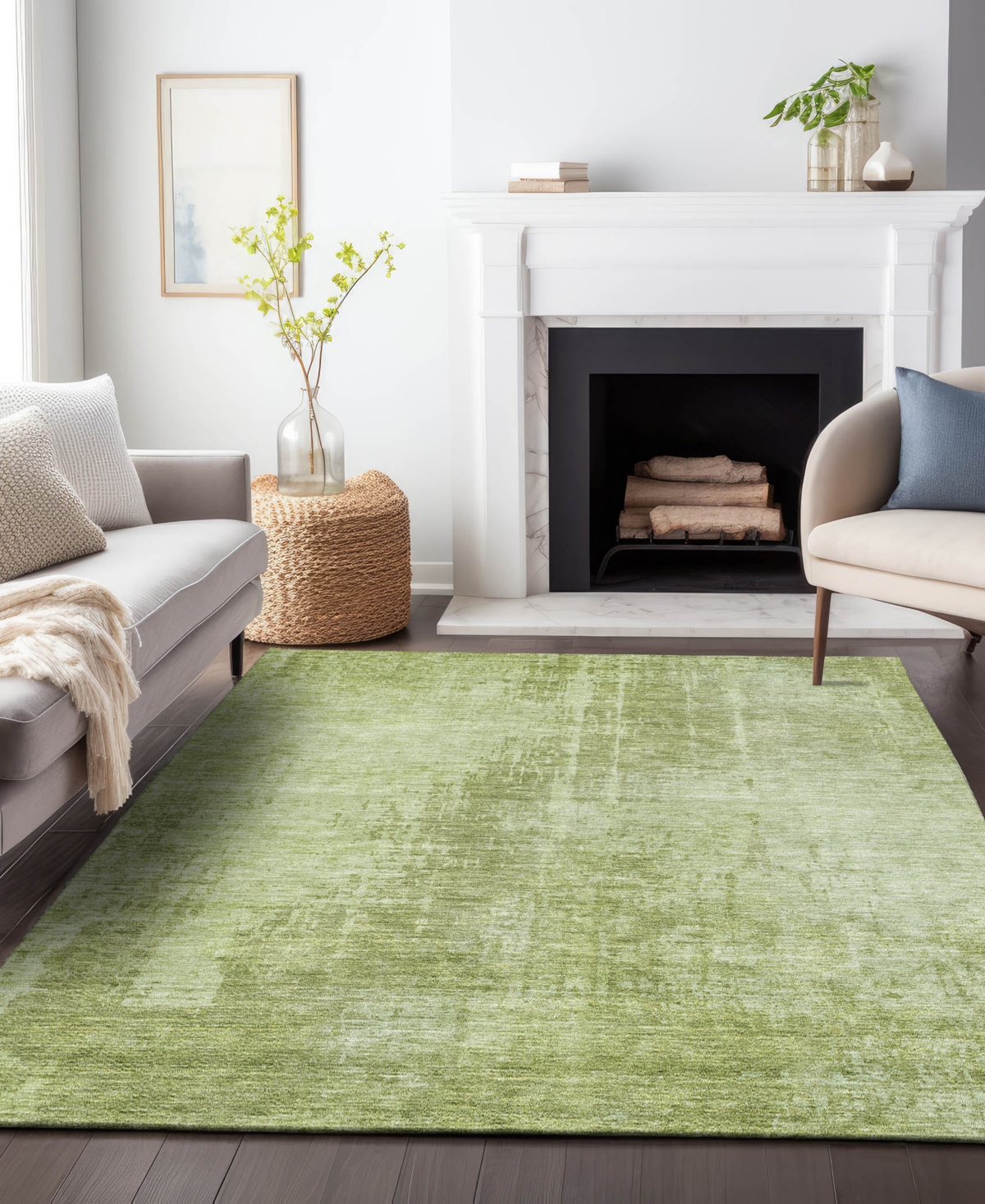 Addison Chantille Acn796 2'6''x3'10'' Area Rug In Sage