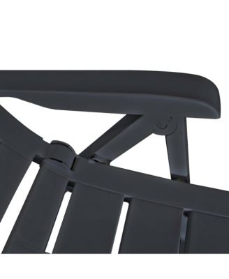 Reclining Patio Chairs 2 pcs Plastic Anthracite
