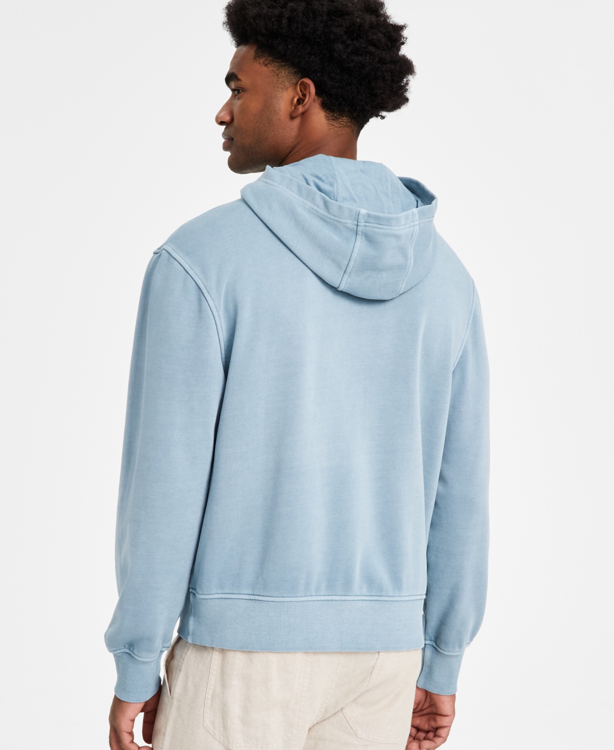 Shop Sun + Stone Men's Heritage Regular-fit Hoodie, Exclusively At Macy's In Blue Hail