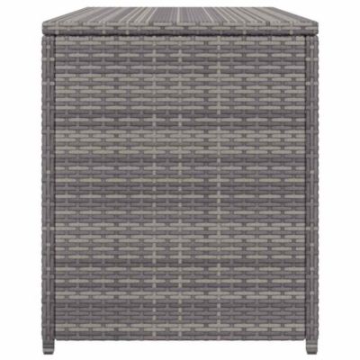 Patio Storage Box Gray 47.2&amp;quot;x19.7&amp;quot;x23.6&amp;quot; Poly Rattan