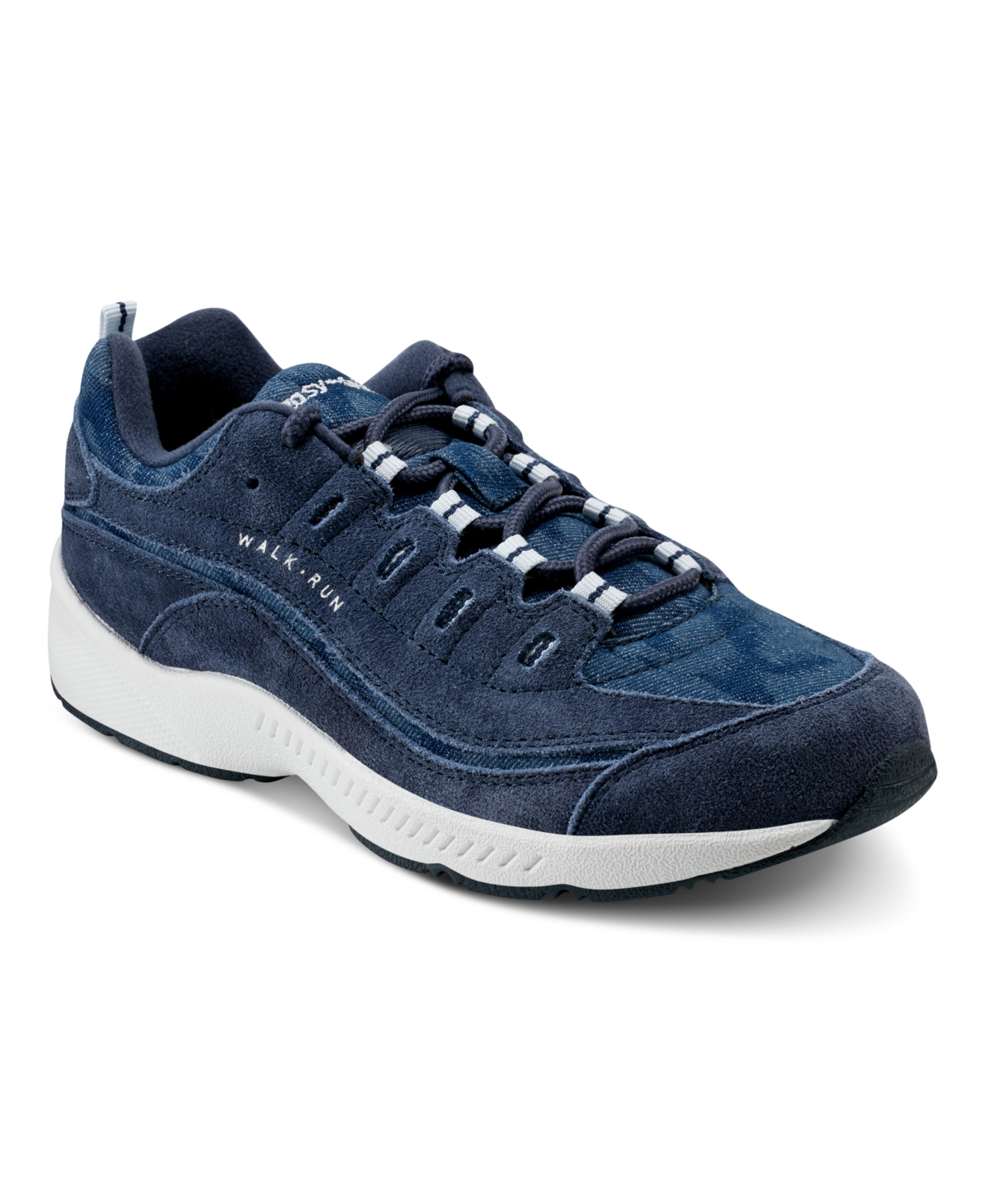 Shop Easy Spirit Women's Romy Lightweight Easy-on Walking Shoes In Blue Denim,suede