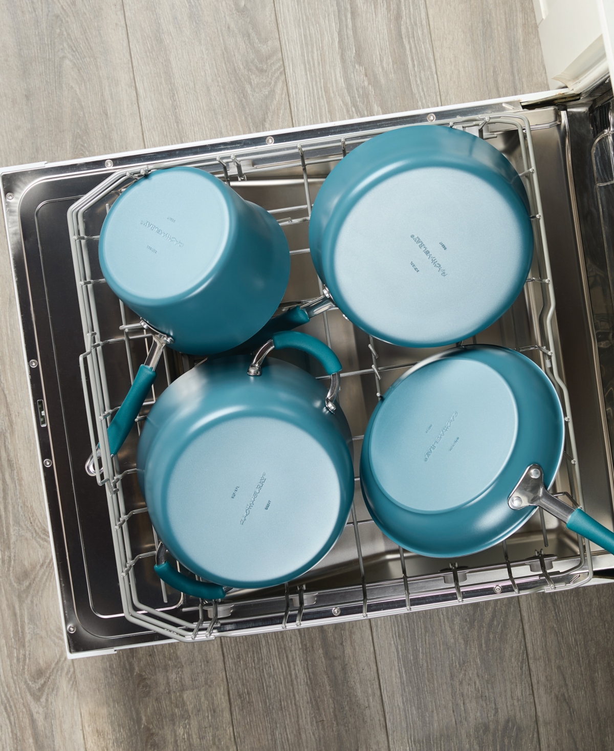 Rachael Ray Cucina Ceramic Nonstick 3-quart Saute Pan With Lid In Marine Blue