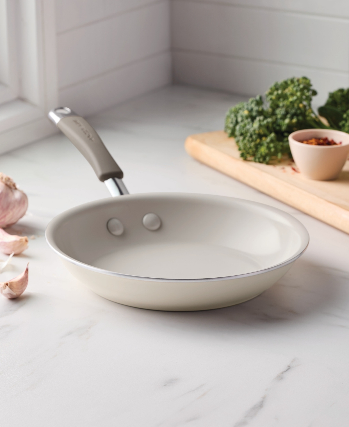 Rachael Ray Cucina Ceramic 12.5in Nonstick Frying Pan In Almond