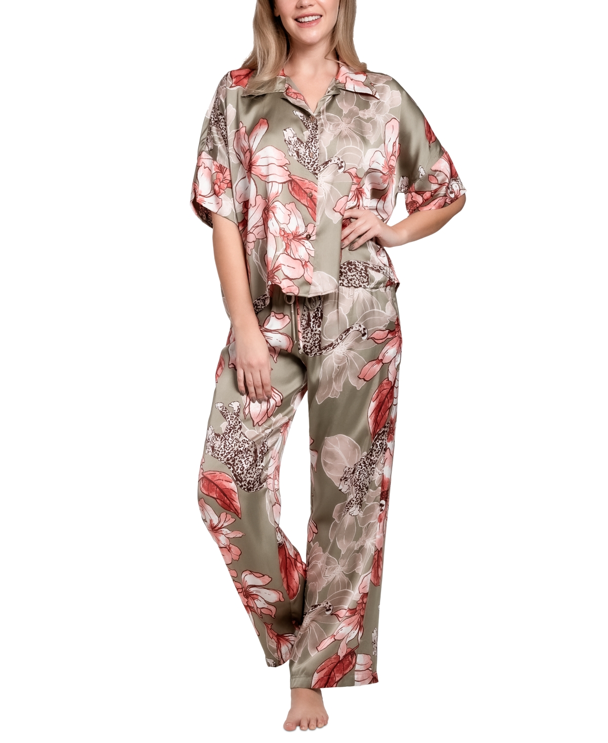 Midnight Bakery Women's Satin Ziggy Pajama Set