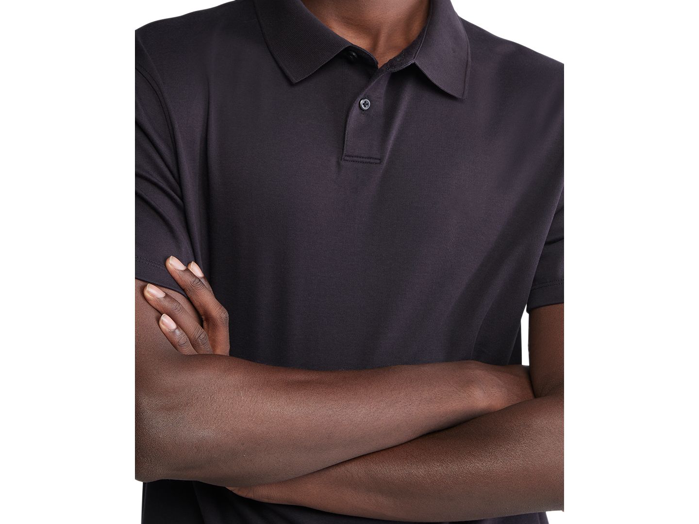 Мужское поло Calvin Klein Supima Short-Sleeve Polo Shirt, цвет: Чёрный — фото 3