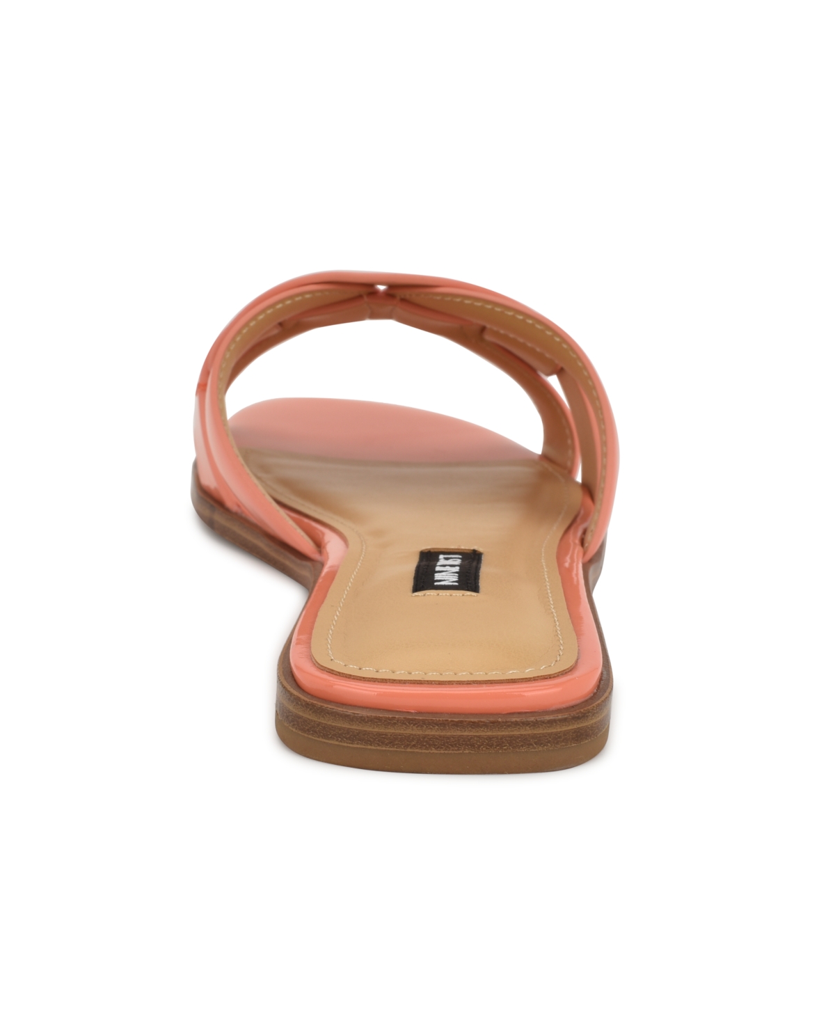 Shop Nine West Women's Glorie Casual Flat Sandals In Orange Patent