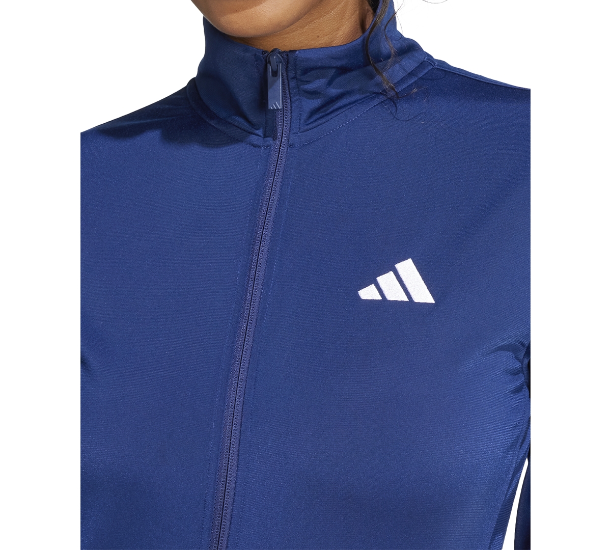 Adidas Originals Women's Tricot 3-stripes Track Jacket In Dark Blue,white