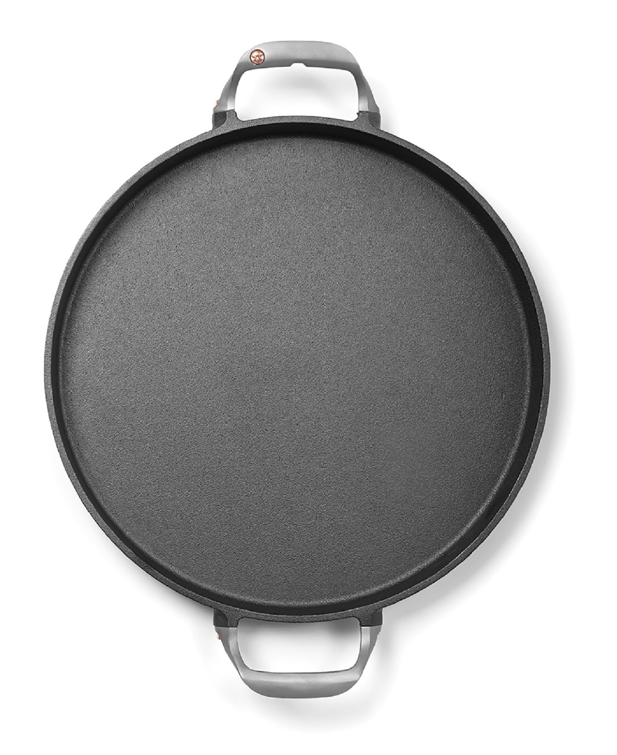 Outset Cast Iron 14" Grill Paella And Deep Dish Pizza Pan In Black