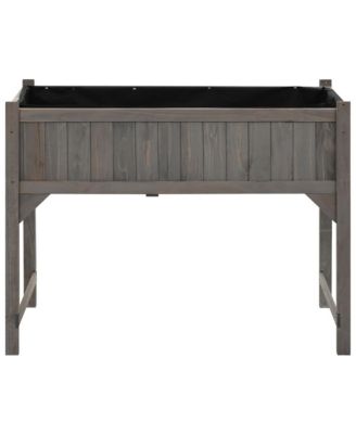 Raised Bed with Greenhouse 43.3"x21.3"x47.2" Solid Fir Wood