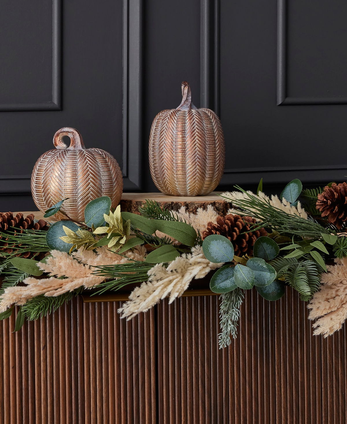 Seasonal 6" Eucalyptus And Pampas Arrangement In Multi