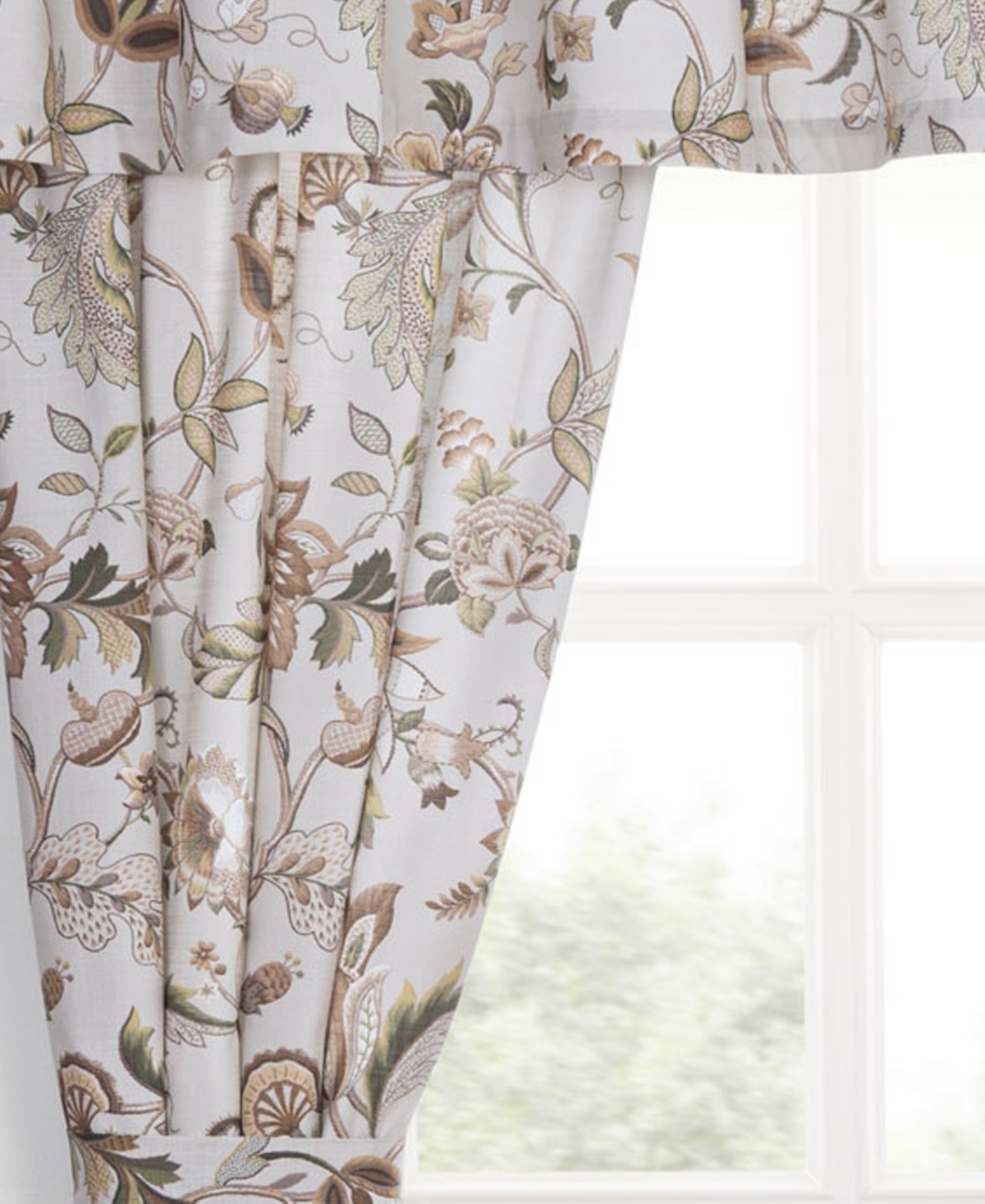 Rose Tree Esmeralda Window Panel Set, 84" X 100" In Sage
