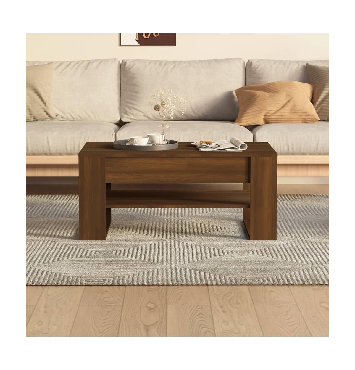 vidaXL Coffee Table Brown Oak 40.2
