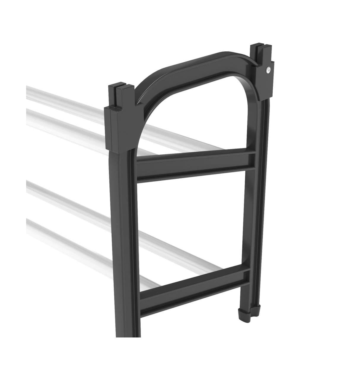 vidaXL Extendable Shoe Rack with 2 Shelves 46.9