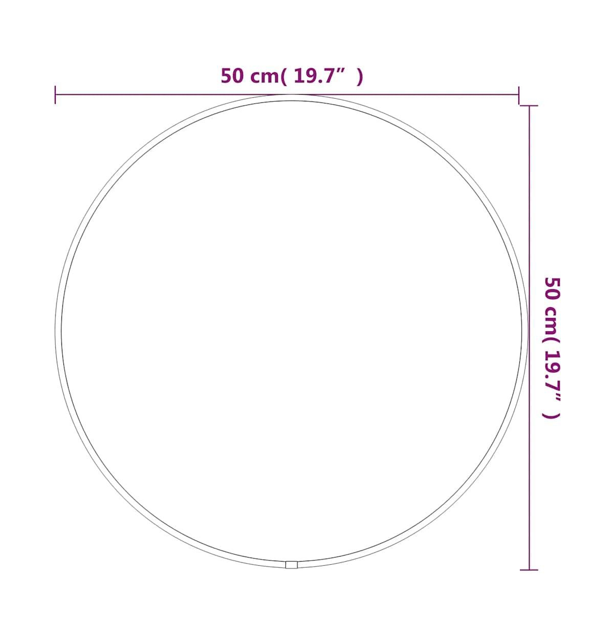 vidaXL Wall Mirror Gold 19.7" Round