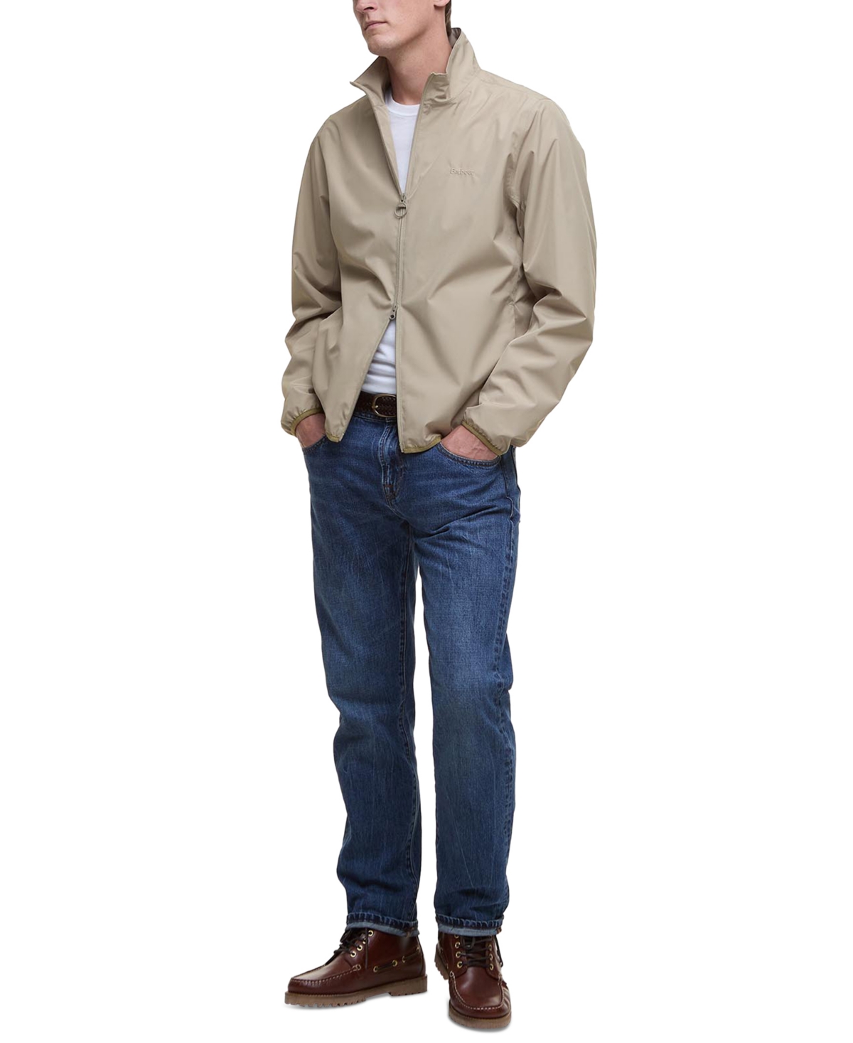 Shop Barbour Men's Korbel Waterproof Jacket In Washed Stone