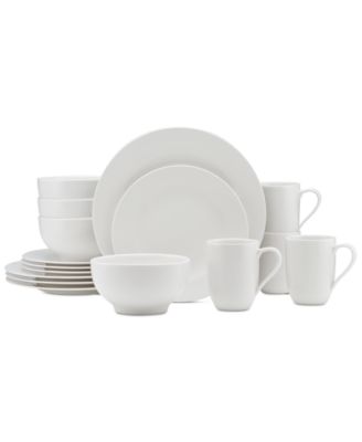 빌레로이 앤 보흐 디너웨어 포 미 16피스 세트 Villeroy &amp; Boch Dinnerware For Me Collection Porcelain 16 Piece Place Setting, Service for 4,White