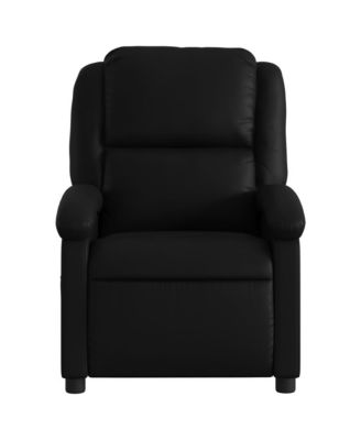 Recliner Chair Black Faux Leather