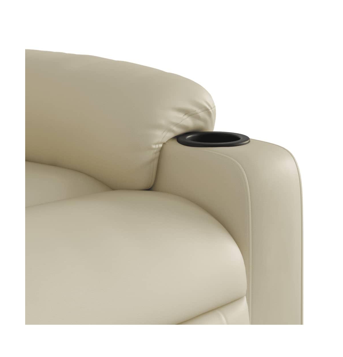 vidaXL Massage Recliner ChairFaux Leather - Cream