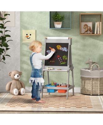 Double Sided Art Easel for Toddlers with board & Chalkboard
