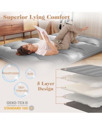 Foldable Futon Mattress with Washable Cover and Carry Bag