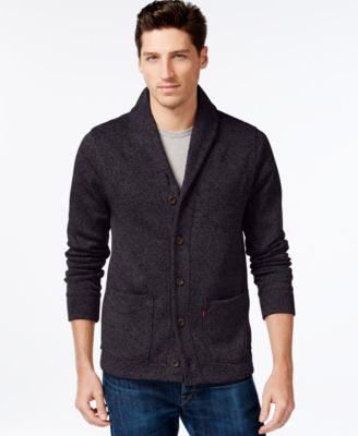 mens fleece cardigan sweater