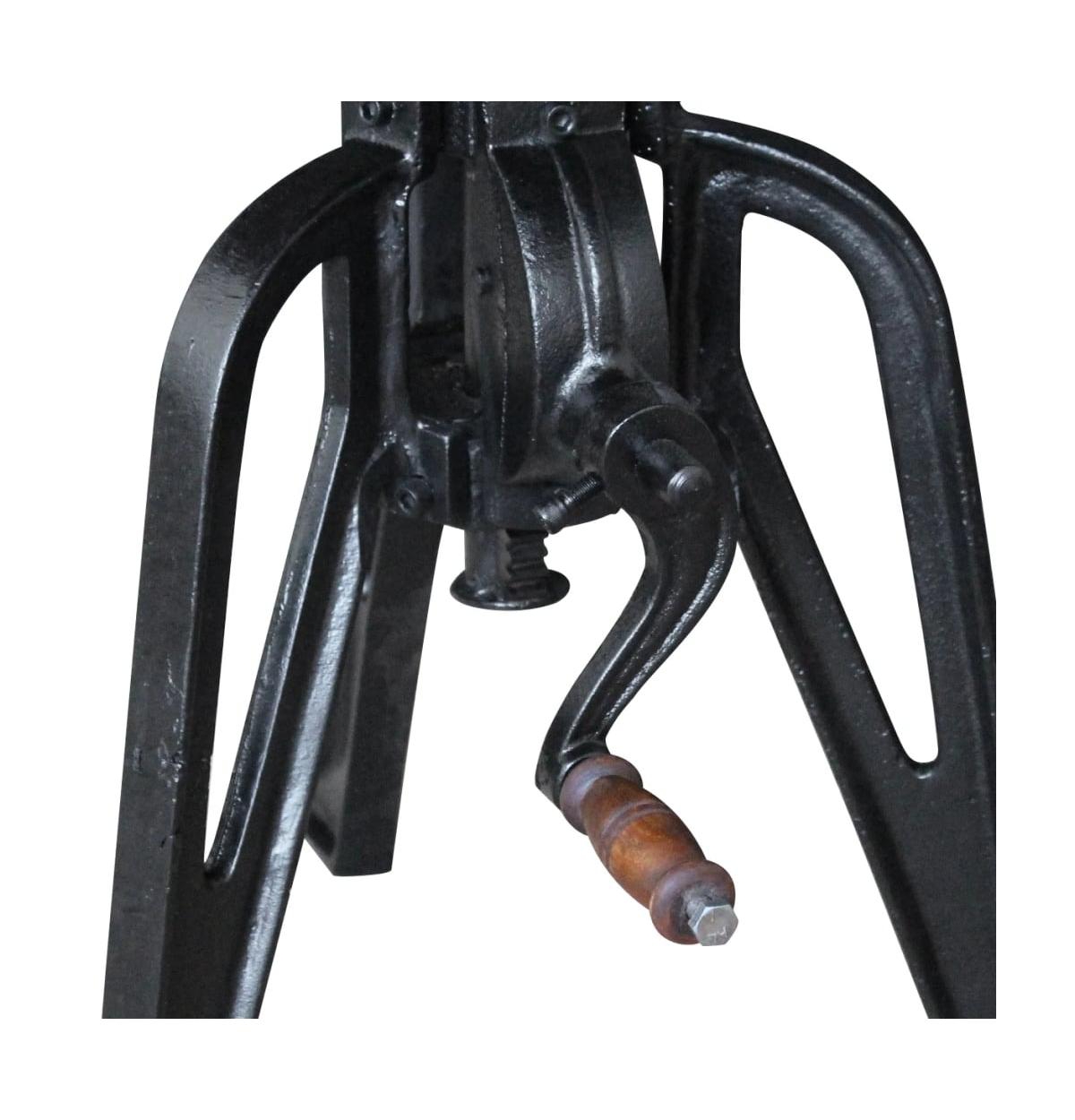 Side Table Solid Reclaimed Wood Cast Iron 23.6