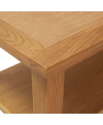 Coffee Table 35.4"x17.7"x15.7" Solid Oak Wood