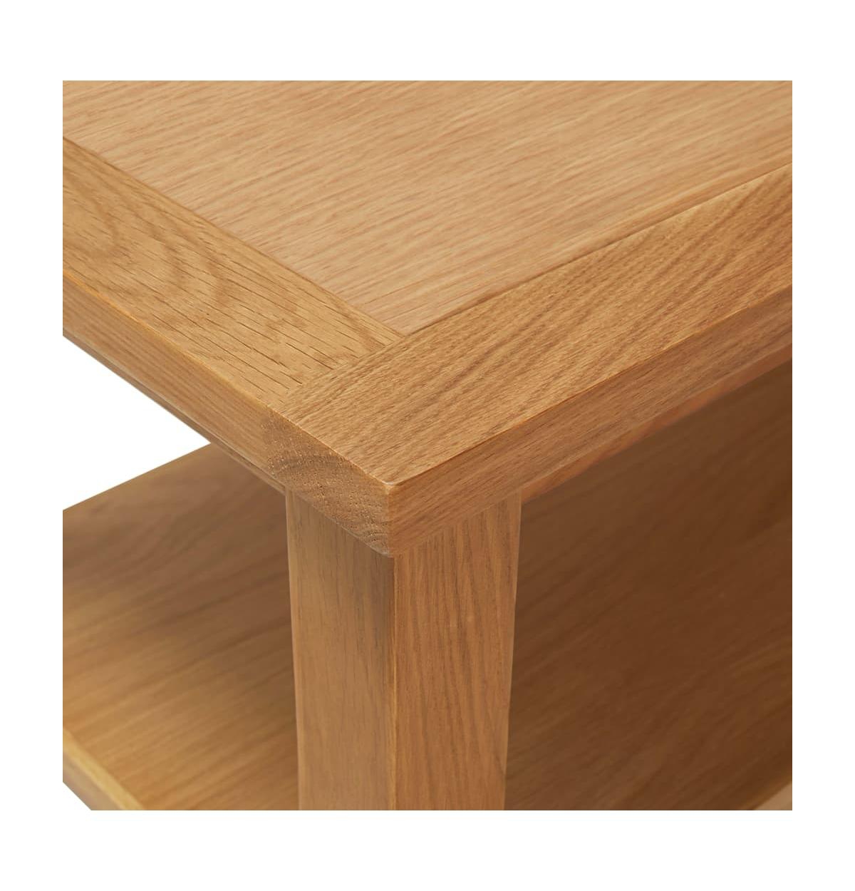 Coffee Table 35.4"x17.7"x15.7" Solid Oak Wood