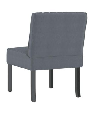 Slipper Chair Dark Gray Velvet