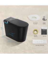 Smart Toilet with Tank Built in, Dual Auto Power Flush, Auto Open & Close, Foot Sensor Operation