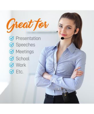 Wireless Belt-Pack Microphone System with USB Powered Receiver, Headset & Lavalier Microphones