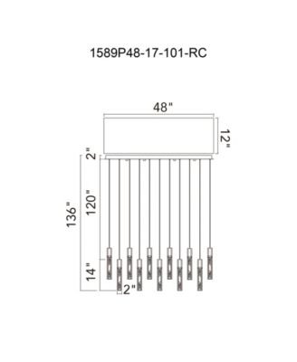 16" Metal Greta Integrated LED Chandelier