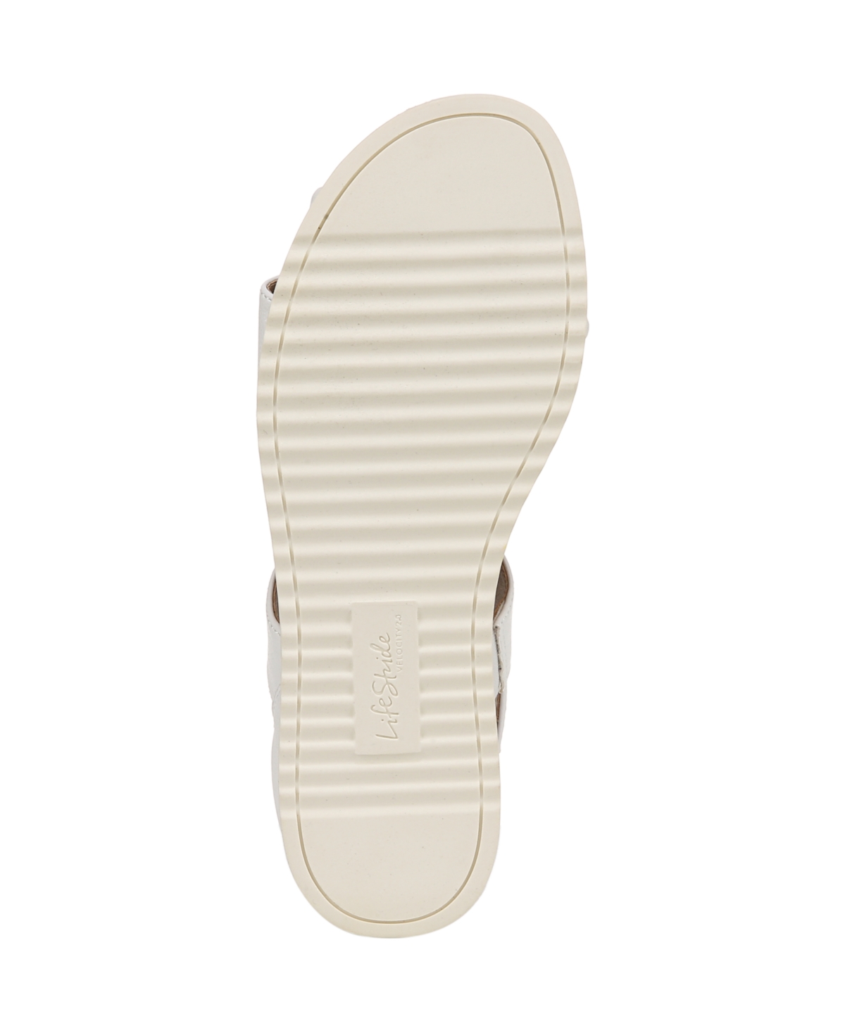 LIFESTRIDE LIFESTRIDE WOMEN'S ZOOM ROUND OPEN TOE CRISSCROSS WEDGE SANDALS 