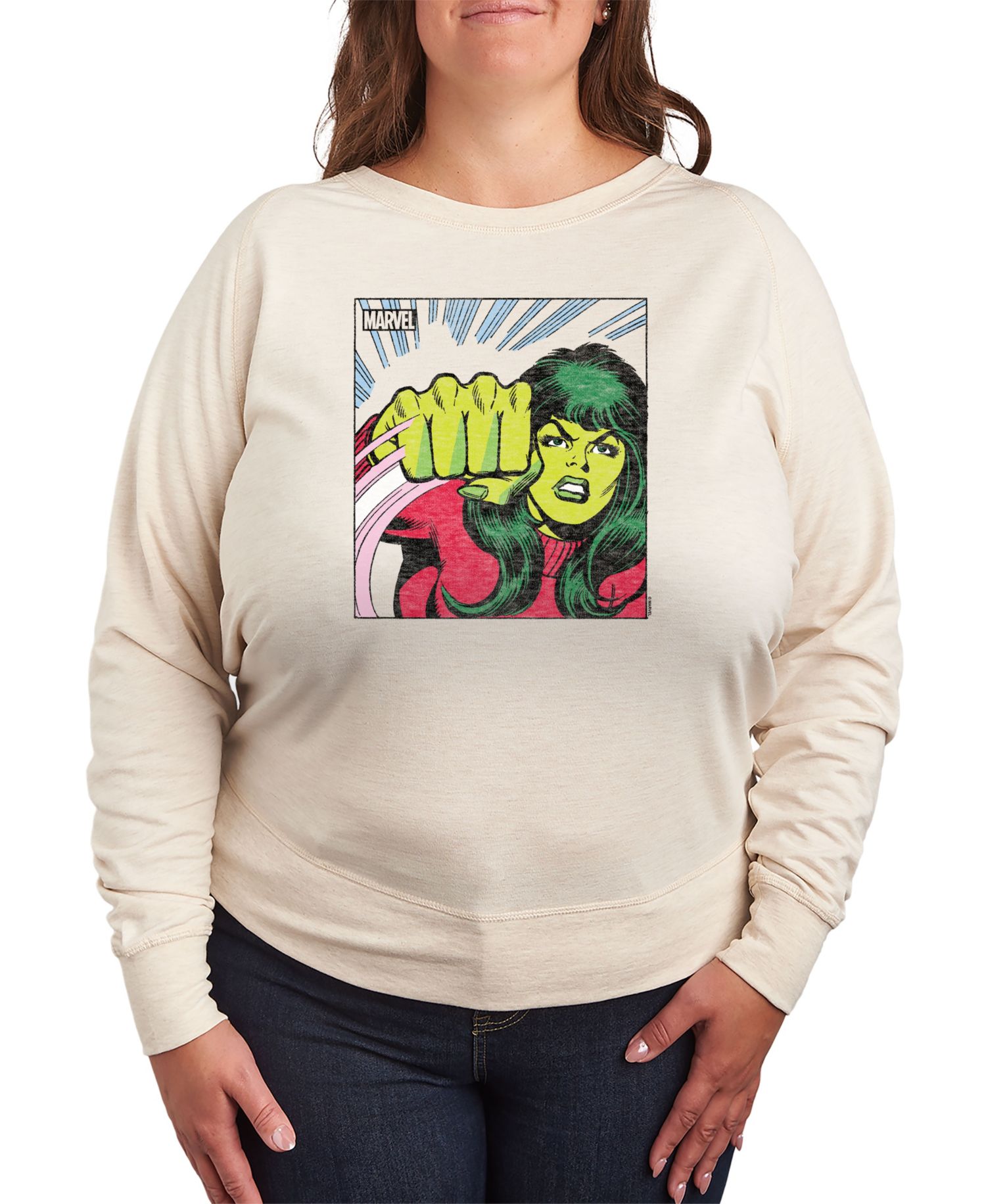 Plus Size Marvel She Hulk Graphic Pullover T-Shirt