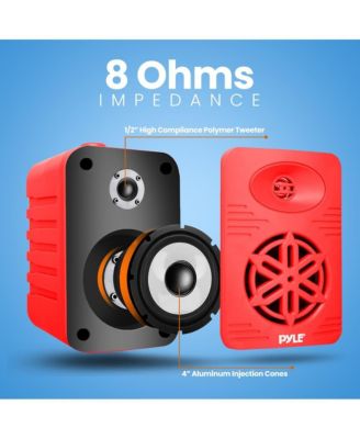 4” 2-Way Indoor/Outdoor Bluetooth Wireless Speaker System - Waterproof, 300W Max Power, 1/2” Tweeter