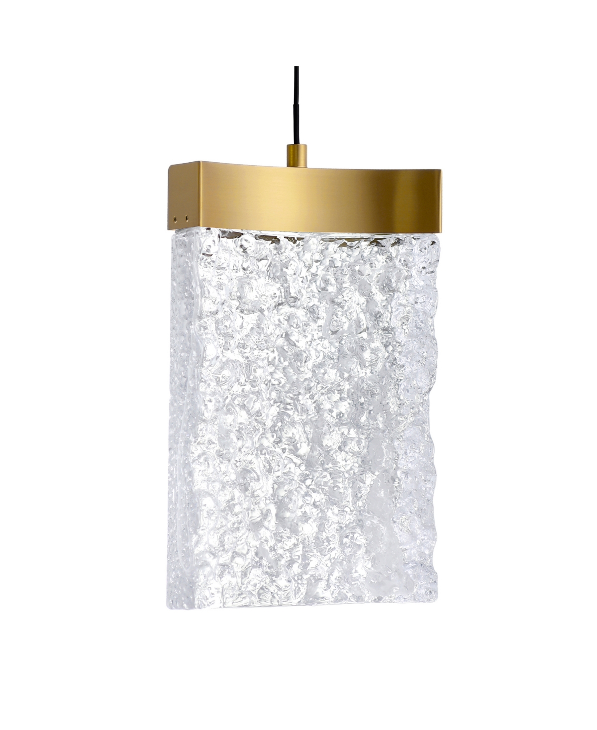 Cwi Lighting 12" Metal Lava Integrated Led Mini Pendant In Brass