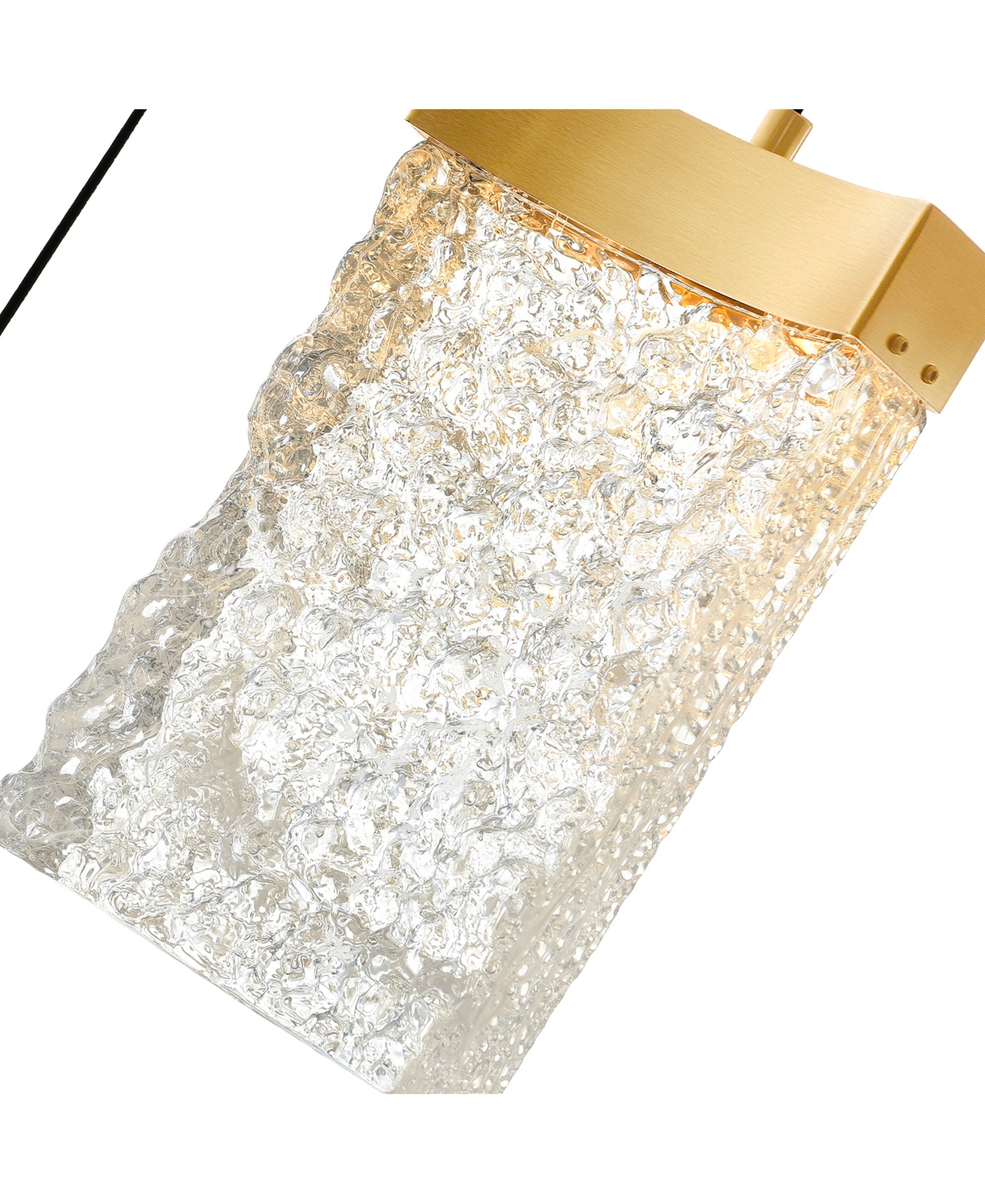Cwi Lighting 12" Metal Lava Integrated Led Mini Pendant In Brass