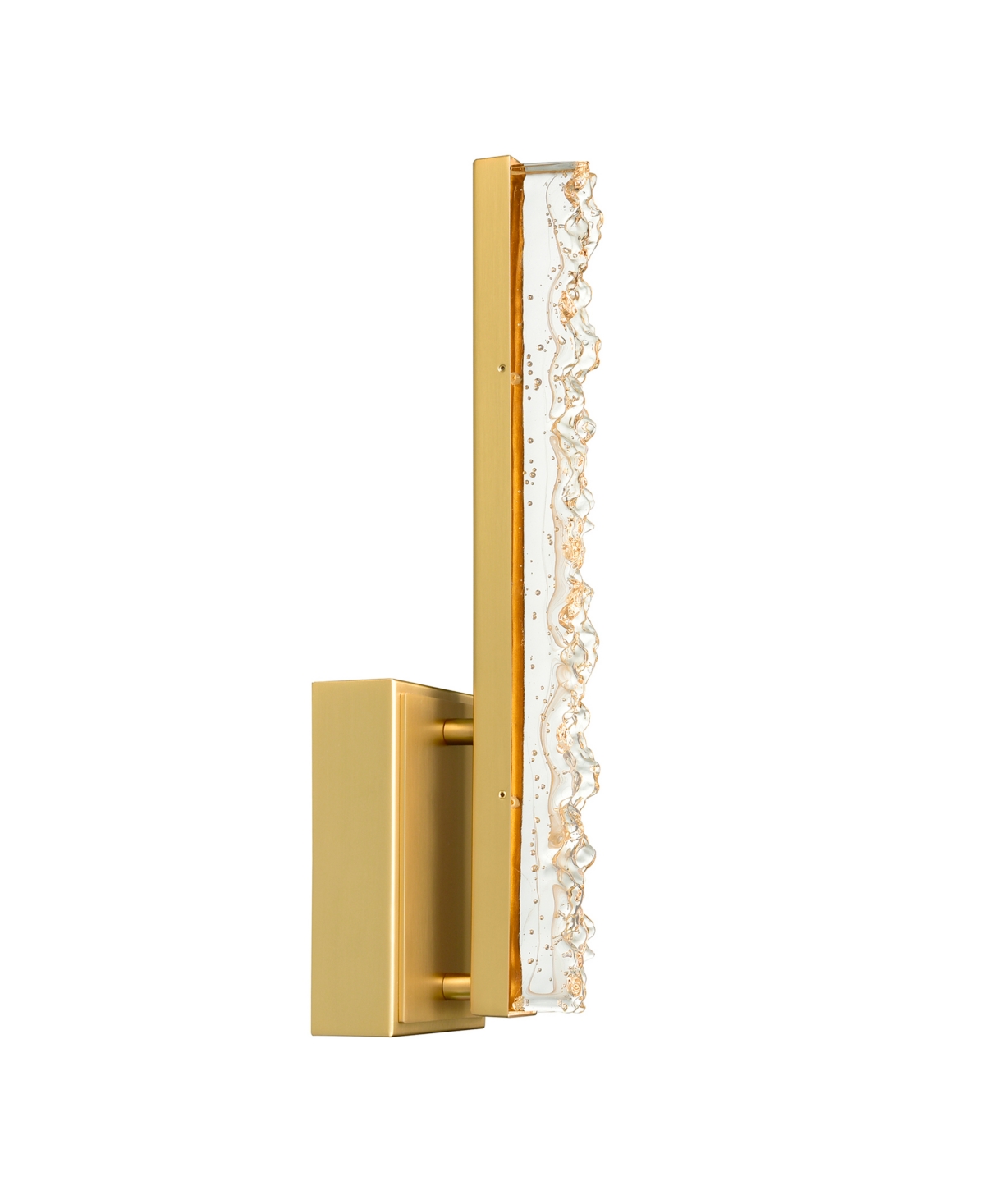 Shop Cwi Lighting 16" Metal Stagger Integrated Led Wall Light In Brass