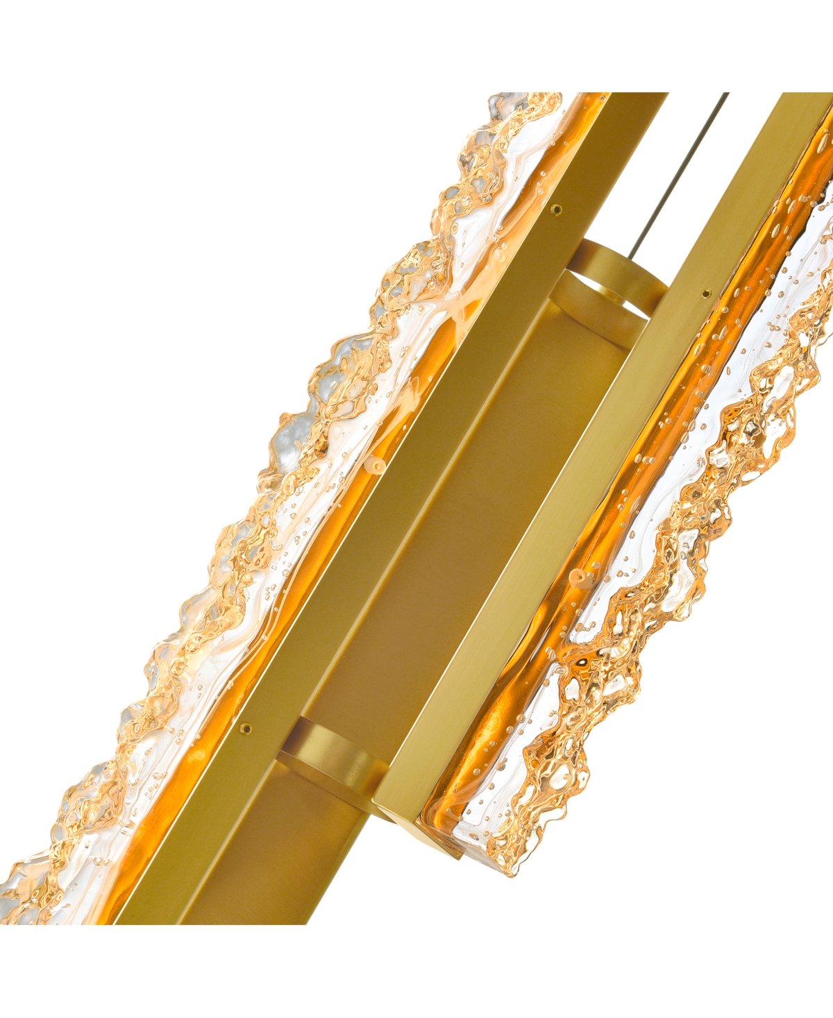 Cwi Lighting 24" Metal Stagger Integrated Led Mini Pendant In Brass