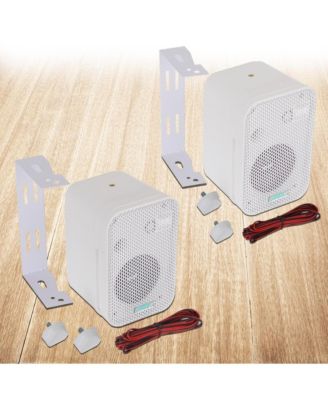 3.5" Indoor/Outdoor Waterproof Wall-Mount Speakers - 300W Max Power, Bass Reflex Vent, Heavy Duty Construction