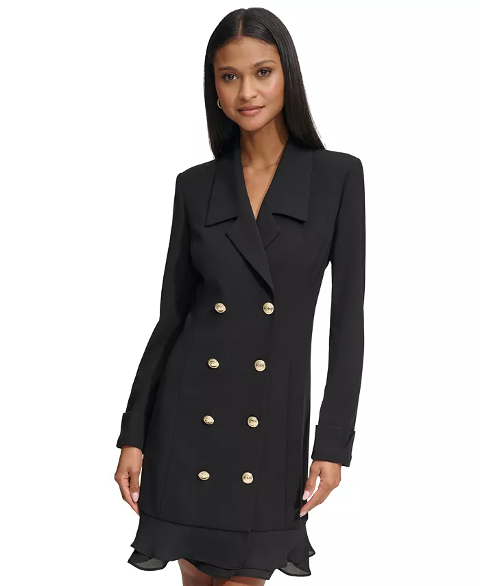 Women's Chiffon-Hem Blazer Dress - thumbnail 6